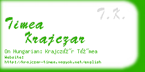 timea krajczar business card